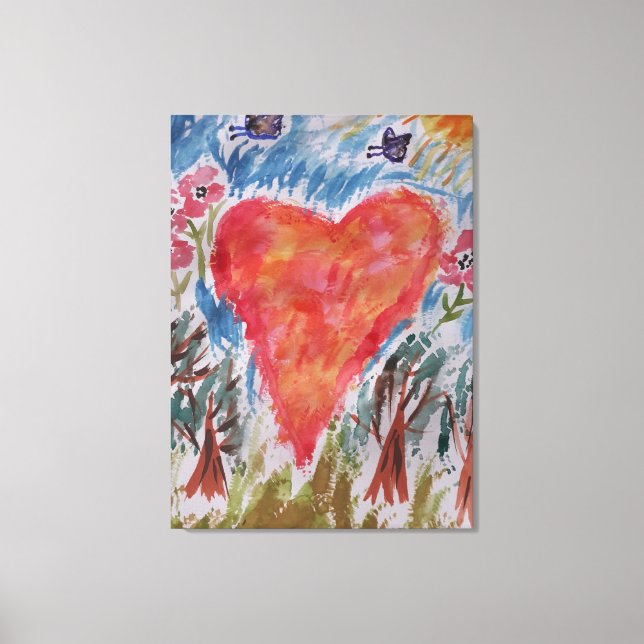 Corazón del arte de lienzo planetario (Anverso)
