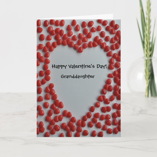 corazón del caramelo de la tarjeta del día de San (Anverso)