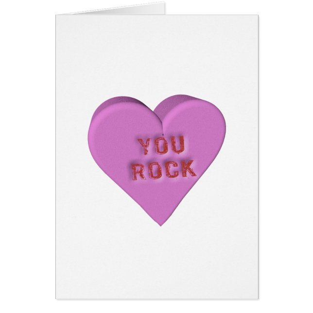 Corazón del caramelo "USTED ROCA " (Frente)