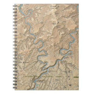 Corazón del cuaderno del mapa de Canyonlands