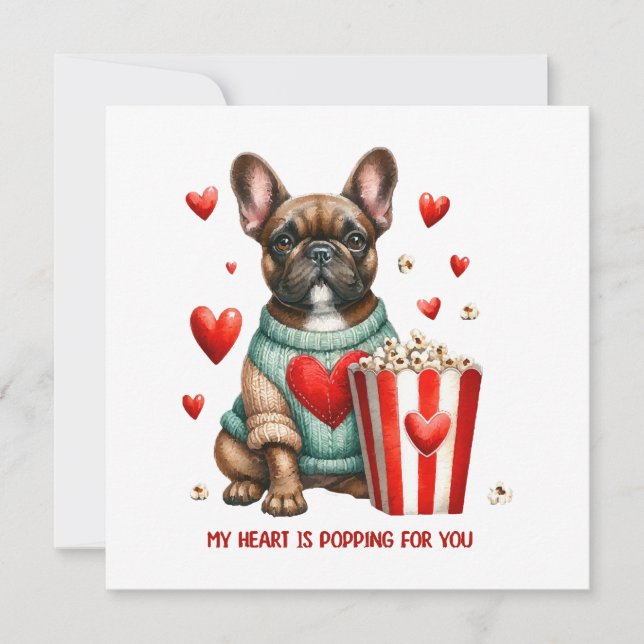 Corazón del día de San Valentín del adorable bulld (Anverso)