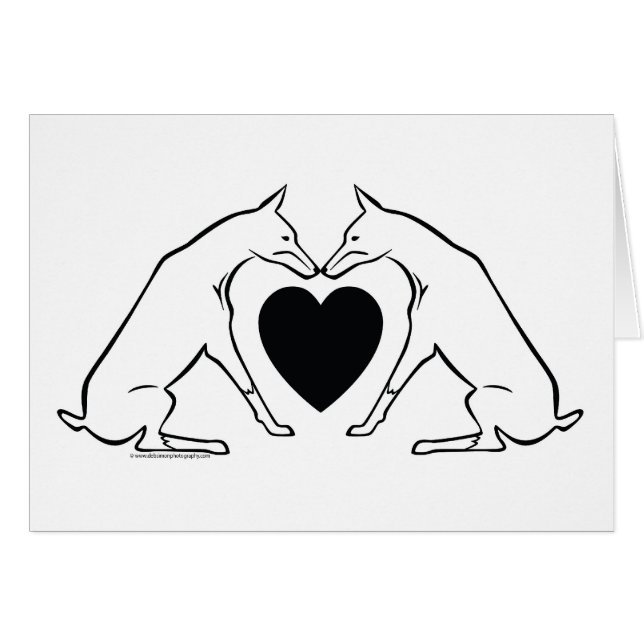 Corazón del Doberman (Anverso (Horizontal))