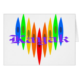 Corazón del kajak del arco iris