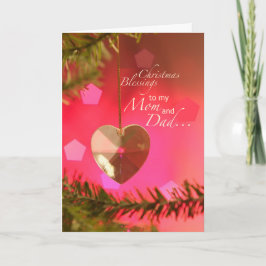 Corazón del navidad de la mamá y del papá en