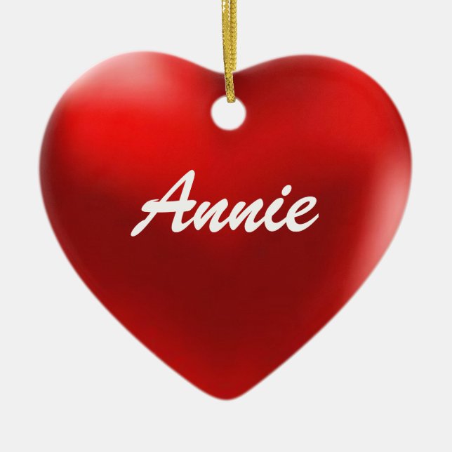 Corazón del ornamento de Annie (Frente)