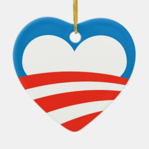 Corazón del ornamento de Obama