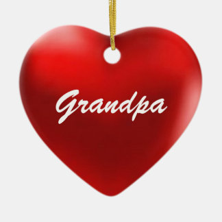 Corazón del ornamento del abuelo