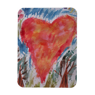 Corazón del planeta imán fotográfico flexible