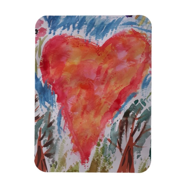 Corazón del planeta imán fotográfico flexible (Vertical)