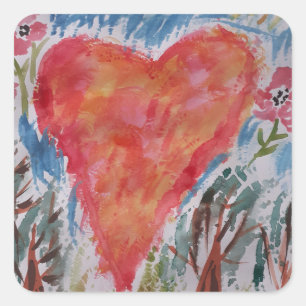 Corazón del planeta Pegatina