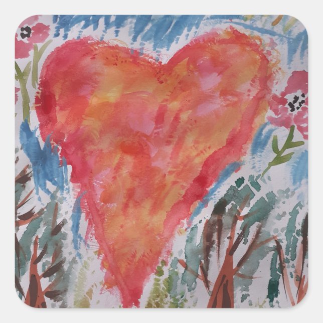 Corazón del planeta Pegatina (Anverso)