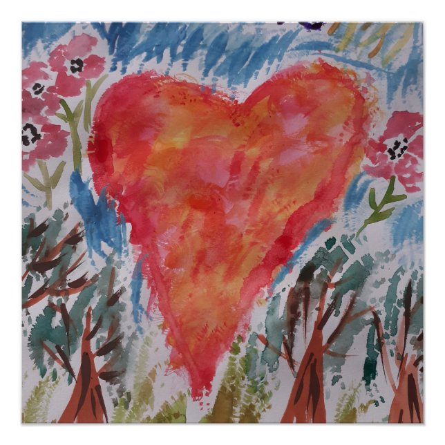 Corazón del planeta Poster brillante (Anverso)