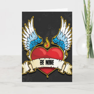 Corazón del punk de la tarjeta del el día de San