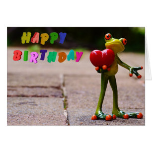 Corazón del rojo de la rana