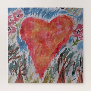 Corazón del rompecabezas del planeta