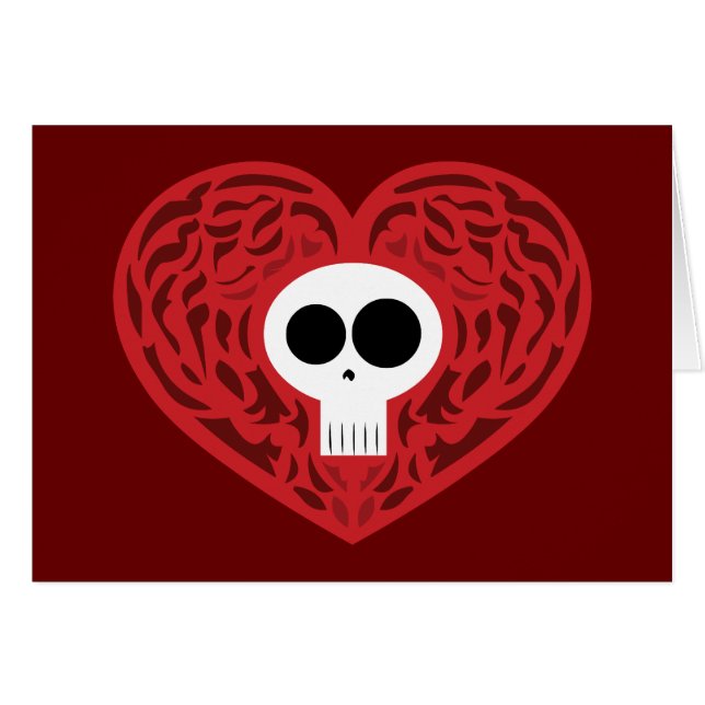 Corazón del tatuaje del cráneo (Anverso (Horizontal))