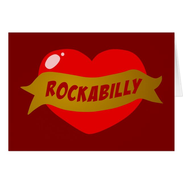 Corazón del tatuaje del Rockabilly (Anverso (Horizontal))