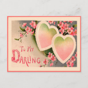 Corazón del vintage de la tarjeta del día de San