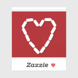 Corazón. Detengan la depresión. Pegatina de vinilo