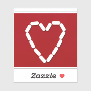 Corazón. Detengan la depresión. Pegatina de vinilo