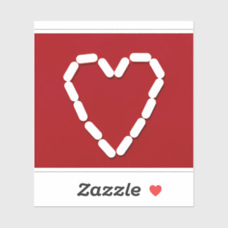 Corazón. Detengan la depresión. Pegatina de vinilo