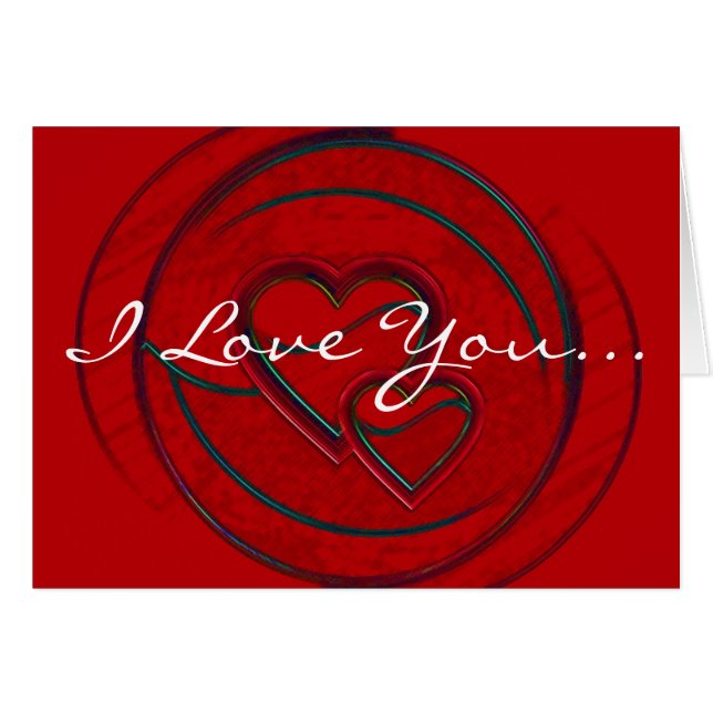 Corazón Doble Te Amo En Blanco (Anverso (Horizontal))