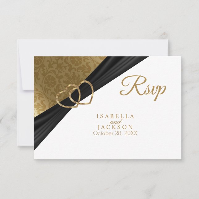 Corazón dorado - RSVP (Anverso)