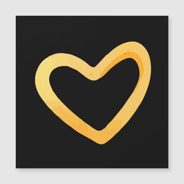 Corazón dorado sobre fondo negro (Anverso)