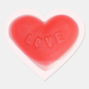Corazón dulce pegatina rosado