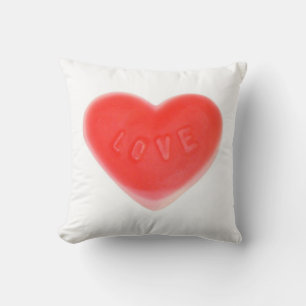 Corazón dulce 'Te amo' arroja almohada cuadrada