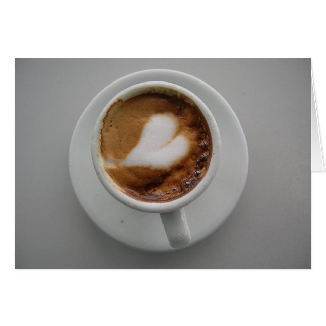 Corazón en capuchino café machiato (Anverso (Horizontal))