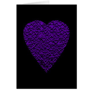 Corazón en colores púrpuras. Diseño modelado del