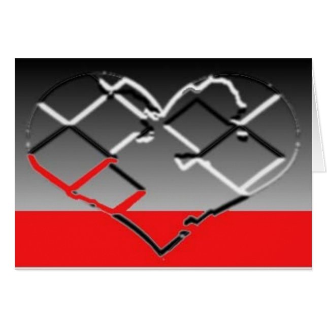 Corazón en cromo, negro y rojo (Anverso (Horizontal))