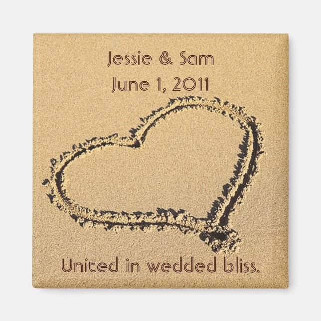 Corazón en el imán de arena (Frente)