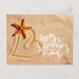 Corazón en la arena. Postales el día de San Valent