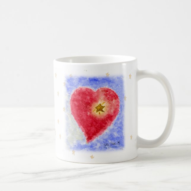 Corazón en la taza blanca (Derecha)