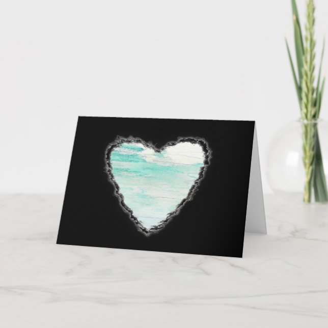 Corazón en las nubes San Valentín Romance Tarjeta  (Anverso)