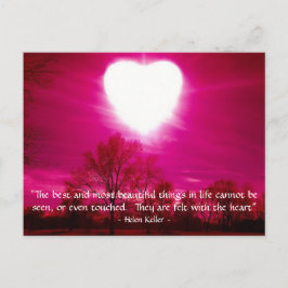 Corazón en llamas - postal