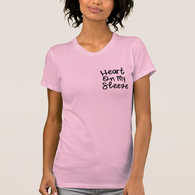 corazón en mi manga Je t'aime mon amour camiseta (Anverso)