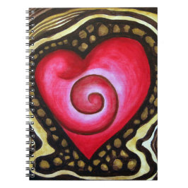 Corazón espiral del cuaderno del amor