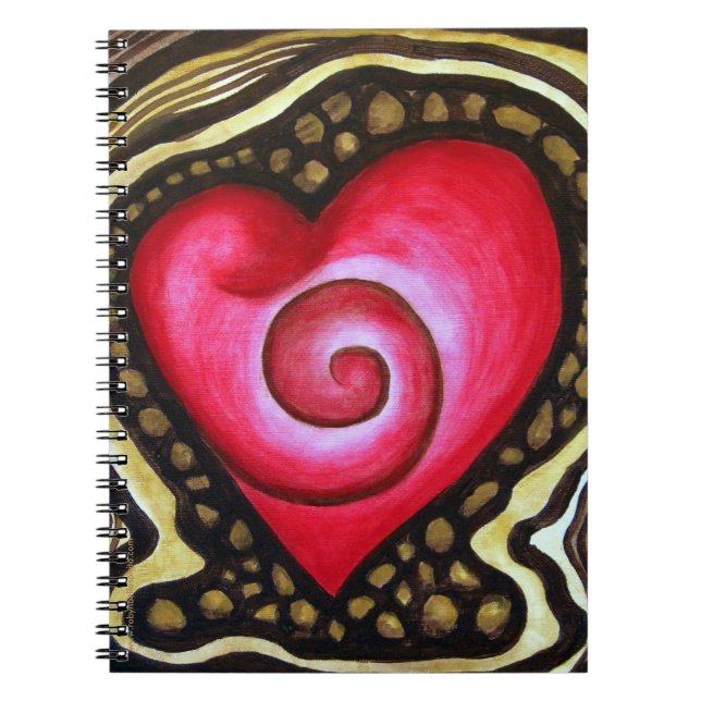 Corazón espiral del cuaderno del amor (Frente)