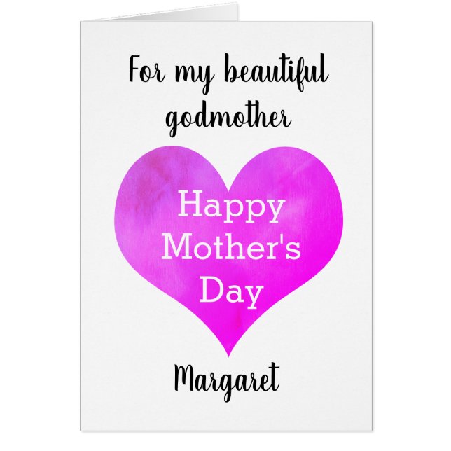 Corazón Feliz Día de la Madre Madrina (Frente)