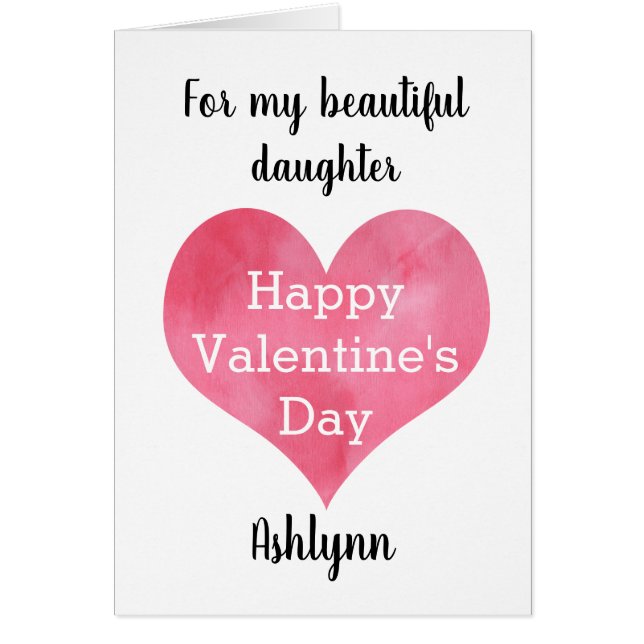 Corazón feliz hija de San Valentín (Frente)