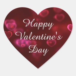 Corazón feliz Pegatina del Día de San Valentín