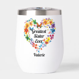 Corazón floral "Hermana más grande de la historia"