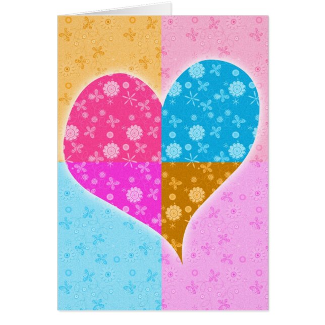 Corazón, flores y mariposas (Frente)