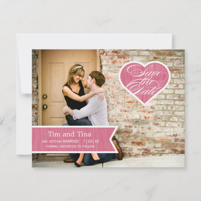 Corazón | Foto Guardar anuncio de fecha (Anverso)