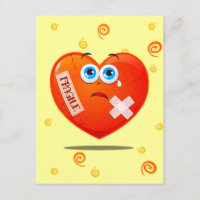 Corazón frágil, postal