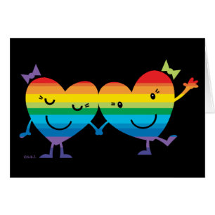Corazón galones del arco iris