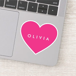 Corazón grande con el pegatina conocido del